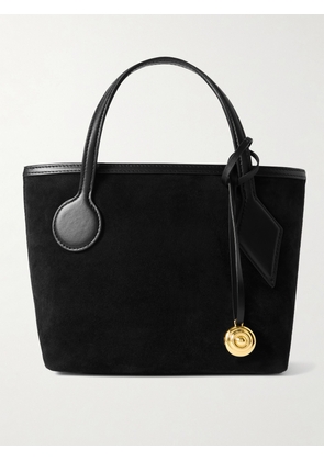 Liffner - Sprout Micro Embellished Leather-trimmed Suede Tote - Black - One size