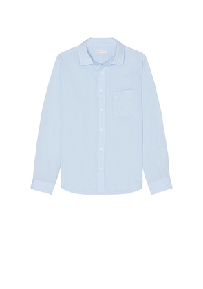 onia Garment Dye Cotton Voile Shirt in Baby Blue. Size L. Also in XL/1X.