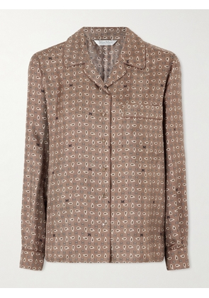 Max Mara - Printed Silk-twill Shirt - Brown - UK 4,UK 6,UK 8,UK 10,UK 12,UK 14,UK 16,UK 18