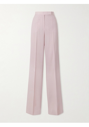 Max Mara - Pleated Wool, Mohair And Silk Straight-leg Pants - Pink - UK 4,UK 6,UK 8,UK 10,UK 12,UK 14,UK 16,UK 18