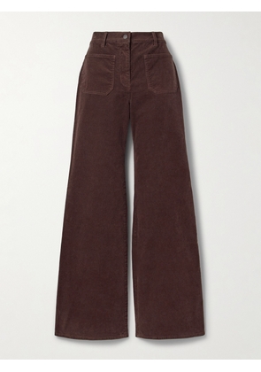 Nili Lotan - Florence Cotton-blend Corduroy Flared Pants - Brown - US0,US2,US4,US6,US8,US10,US12