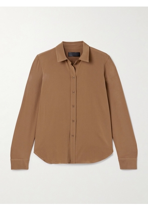 Nili Lotan - Gaia Silk Crepe De Chine Shirt - Brown - x small,small,medium,large,x large