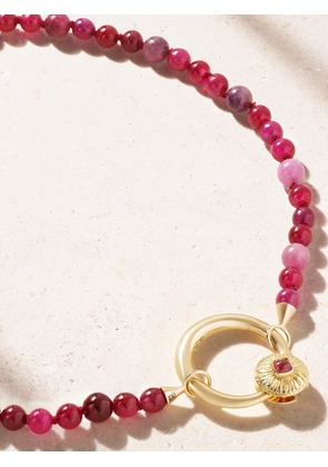 Marla Aaron - Flower Musgrave Lock 14-karat Gold, Ruby And Spinel Necklace - Silver - One size