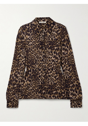 Nili Lotan - Celestine Leopard-print Crepe Shirt - Animal print - x small,small,medium,large,x large