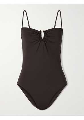 Nili Lotan - Embellished Swimsuit - Brown - x small,small,medium,large,x large