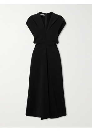 Co - Banana Cut Shift Satin-jersey Midi Dress - Black - x small,small,medium,large,x large