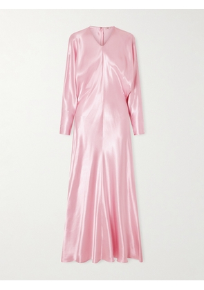 FFORME - Naomie Draped Hammered-satin Maxi Dress - Pink - IT38,IT40,IT42,IT44