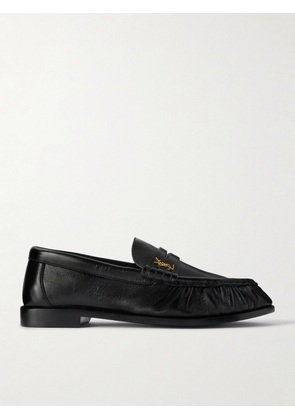 SAINT LAURENT - Le Loafer Logo-embellished Leather Loafers - Black - EU 34,EU 34.5,EU 35.5,EU 36,EU 36.5,EU 37,EU 37.5,EU 38,EU 38.5,EU 39,EU 39.5,EU 40,EU 40.5,EU 41,EU 41.5,EU 42