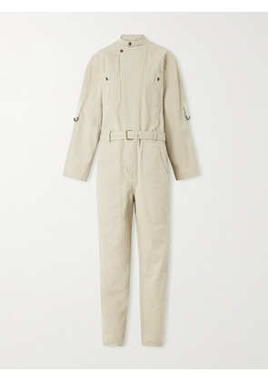 Marant Étoile - Belted Cotton And Linen-blend Jumpsuit - Neutrals - FR 34,FR 36,FR 38,FR 40,FR 42