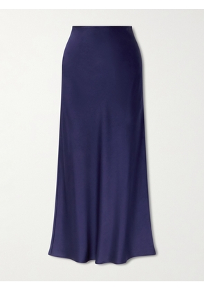 Another Tomorrow - Satin Midi Skirt - Purple - IT36,IT38,IT40,IT42,IT44,IT46