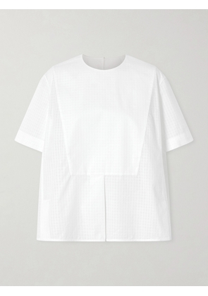 Jil Sander - Checked Cotton T-shirt - White - FR 34,FR 36,FR 38,FR 40,FR 42,FR 44