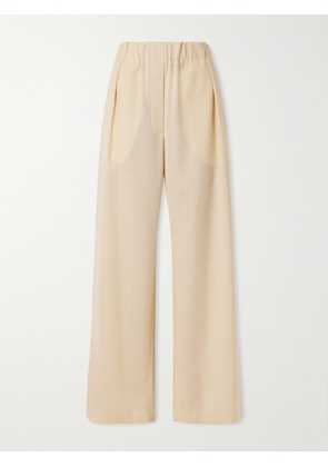 Jil Sander - Wool-ripstop Wide-leg Pants - Neutrals - FR 34,FR 36,FR 38,FR 40,FR 42