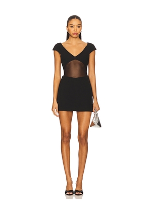 MISHA The Salvador Bonded Crepe Mini Dress in Black. Size M. Also in S, XL, XS, XXL, XXS.