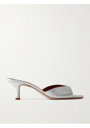 STAUD - Brigitte Metallic Leather Mules - Silver - IT35,IT36,IT36.5,IT37,IT37.5,IT38,IT38.5,IT39,IT39.5,IT40,IT40.5,IT41,IT42