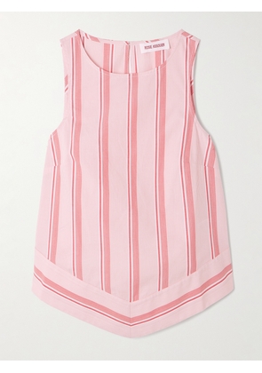 Rosie Assoulin - Striped Cotton-poplin Top - Pink - x small,small,medium,large