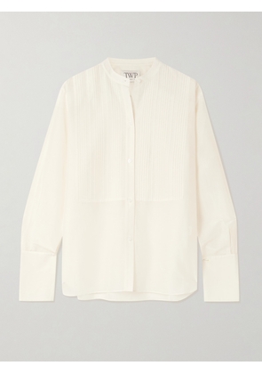 TWP - The Night Before Pintucked Cotton And Silk-blend Voile Shirt - White - xx small,x small,small,medium,large,x large
