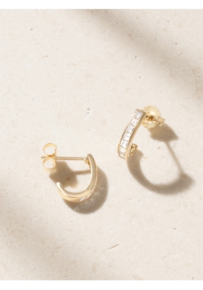 Lucy Delius - Baby 14-karat Gold Diamond Hoop Earrings - One size