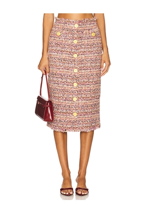 L'AGENCE Tai Midi Skirt in Pink. Size 2. Also in 0, 4, 8.