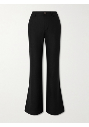 ALIX OF BOHEMIA - Bunny Silk Flared Pants - Black - US0,US2,US4,US6,US8,US10,US12