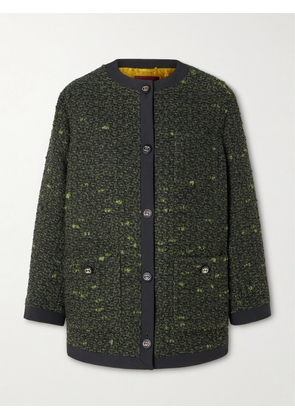 Gucci - Crepe-trimmed Wool-blend Bouclé Jacket - Green - IT34,IT36,IT38,IT40,IT42,IT44,IT46