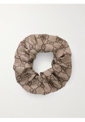 Gucci - Silk-jacquard Scrunchie - Neutrals - One size
