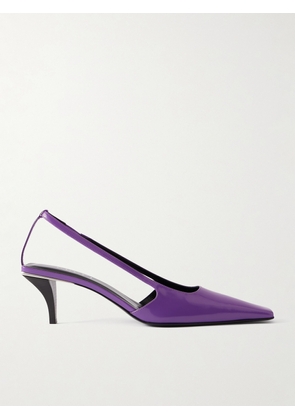 Gucci - Embellished Glossed-leather Slingback Pumps - Purple - IT37,IT38,IT38.5,IT39,IT40,IT41