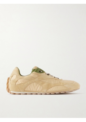 Bottega Veneta - Orbit Leather-trimmed Suede And Shell Sneakers - Green - IT36,IT37,IT38,IT39,IT40,IT41