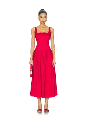 LPA Audrey Midi Dress in Burgundy. Size L. Also in M, S, XL, XS, XXS.