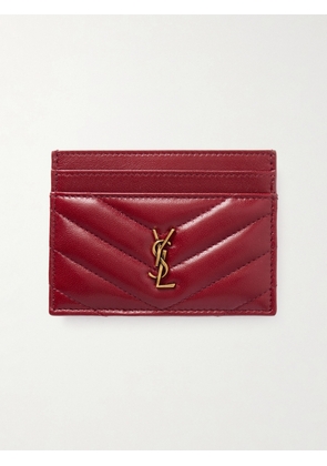 SAINT LAURENT - Cassandre Matelassé Leather Cardholder - Red - One size