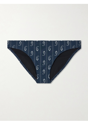 Tory Burch - Printed Bikini Briefs - Blue - x small,small,medium,large,x large