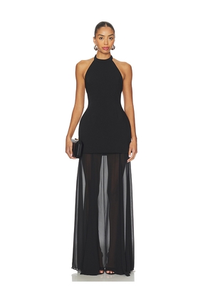 Lovers and Friends Barbara Gown in Black. Size M. Also in S, XL, XS, XXS.