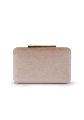 olga berg Bess Clutch in Cream.