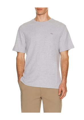 Lacoste Waffle Loungewear T-shirt in Grey. Size S. Also in XL/1X.