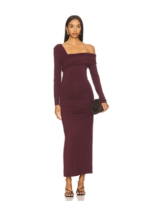 Karina Grimaldi Alex Maxi Dress in Burgundy. Size L. Also in M, S, XS.