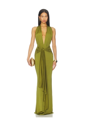 Lovers and Friends x Christina Elezaj Coralie Gown in Green. Size L. Also in M, S, XL, XS.