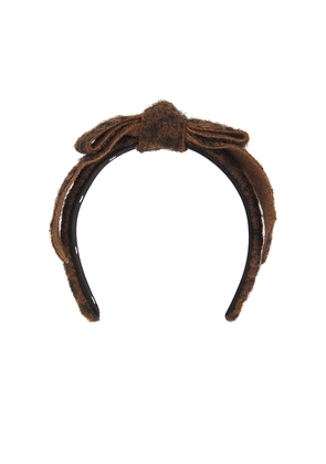 Lele Sadoughi Bardot Headband in Brown.