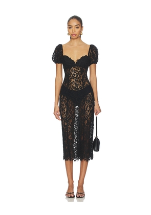 LPA Nicola Midi Dress in Black. Size L. Also in M, S, XL, XS, XXS.