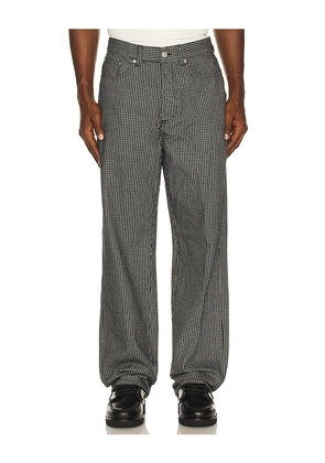 Obey Classic Baggy Plaid Denim Pants in Black. Size 30. Also in 31, 32, 33, 34, 36.