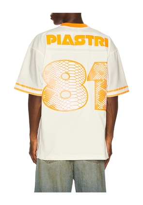 Mitchell & Ness x McLaren Formula 1 Piastri Legacy Jersey in Cream. Size L. Also in M, S, XL/1X.