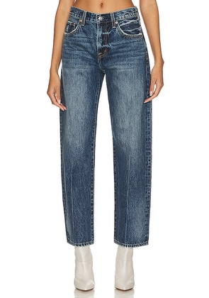 PISTOLA Lexi Mid Rise Relaxed Straight Jeans in Denim-Dark. Size 25. Also in 28, 29.