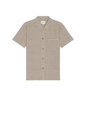 Rhythm Linen Check Shirt in Grey. Size M. Also in S.