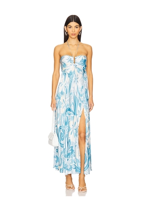 Poupette St Barth Carla Maxi Dress in Baby Blue. Size S. Also in M, XS.