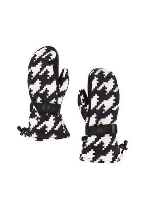 Perfect Moment Davos Mitts in Black,White. Size L. Also in M, S.