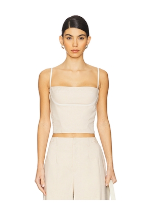 SOVERE Freya Bodice in Beige. Size L. Also in S, XL/1X, XS.