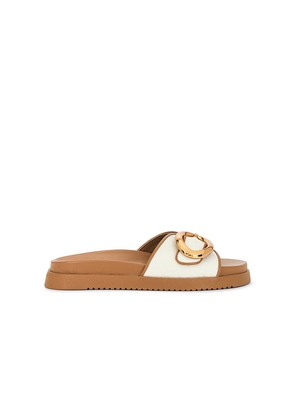 Steve Madden Mandie Slides in Cream. Size 6. Also in 7.5, 8.5.