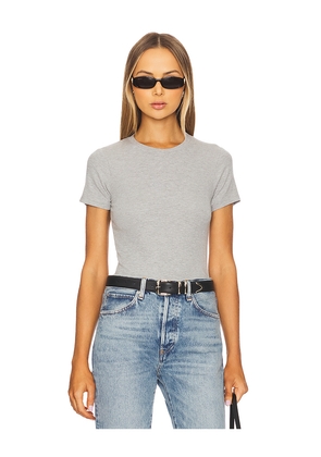 SPRWMN Rib Baby Tee in Grey. Size L. Also in XS.