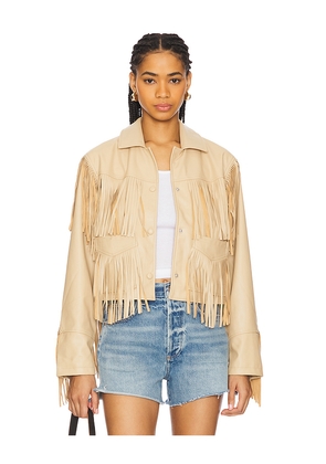 Steve Madden Halia Jacket in Beige. Size L. Also in S, XL.