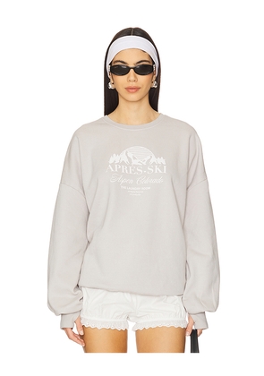 The Laundry Room Apres Ski Colorado Sweatshirt in Light Grey. Size XS. Also in S.