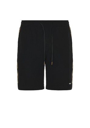 Rhythm Leo Panel Beach Shorts in Black. Size 33. Also in 34, 36.