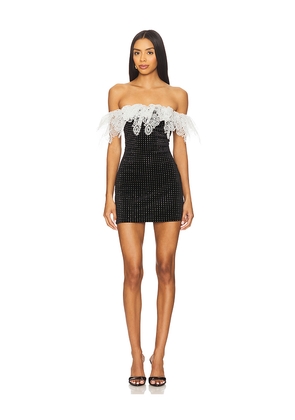Prabal Gurung Off-shoulder Lace Trim Mini Dress in Black. Size M. Also in S.